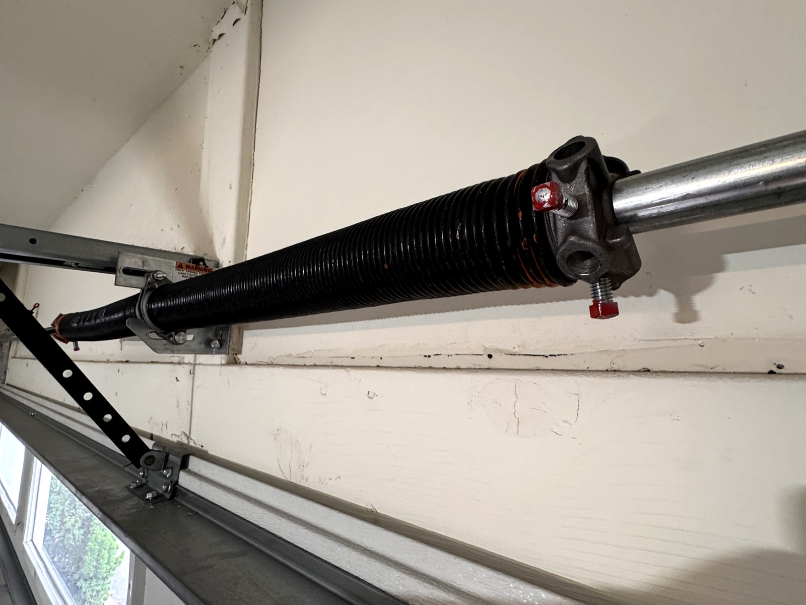 After: completed wayne dalton torqmaster spring repair by A&M Garage Door & Gate Service in Sacramento